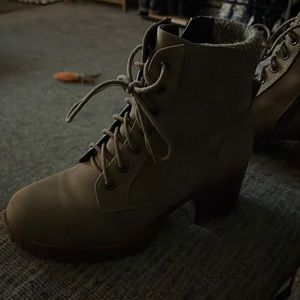 Taupe suede Ankle boots